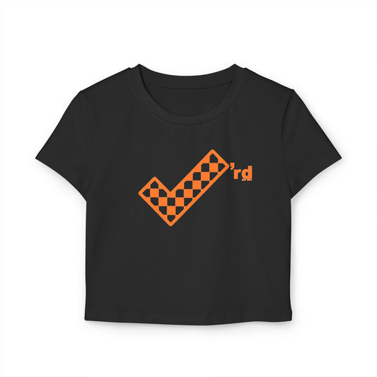 Check'rd for Life - Crop Tee