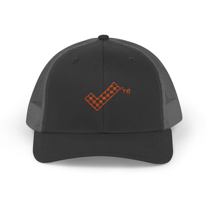 Check'rd for Life - Snapback Trucker Cap