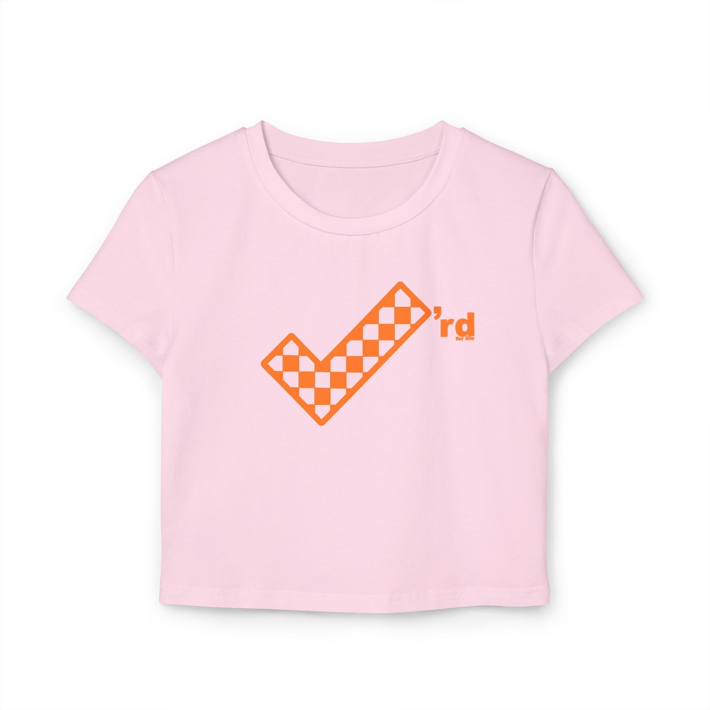 Check'rd for Life - Crop Tee