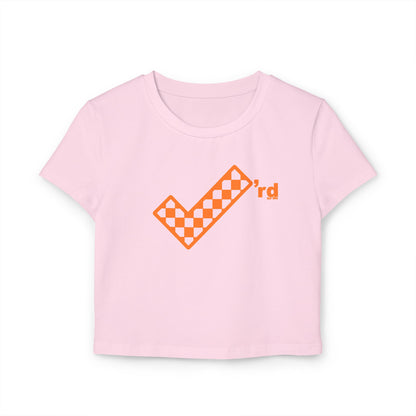 Check'rd for Life - Crop Tee