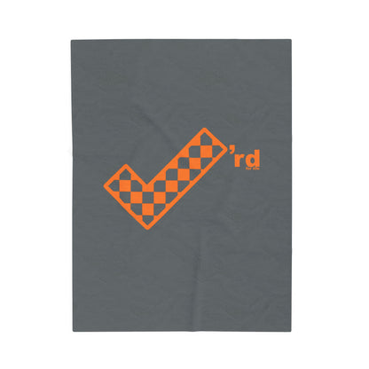 Check'rd for Life - Cozy Velveteen Plush Blanket