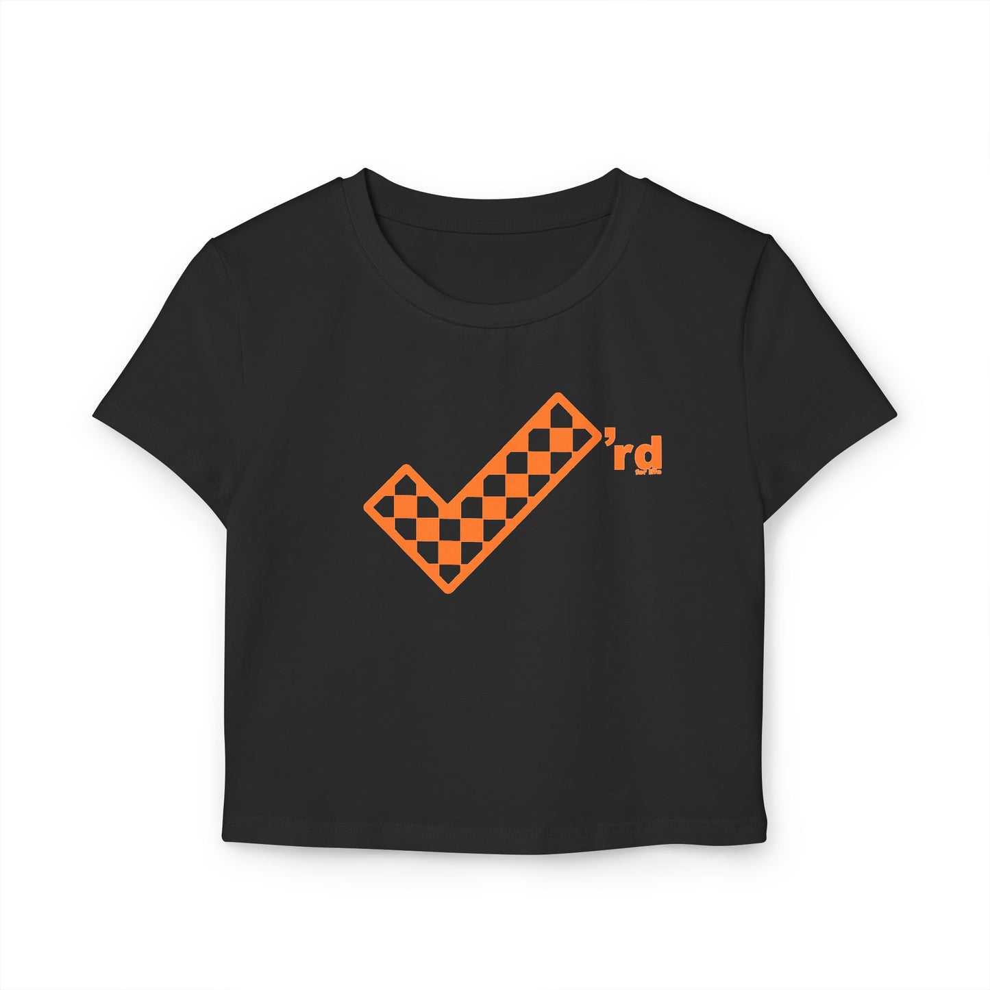Check'rd for Life - Crop Tee