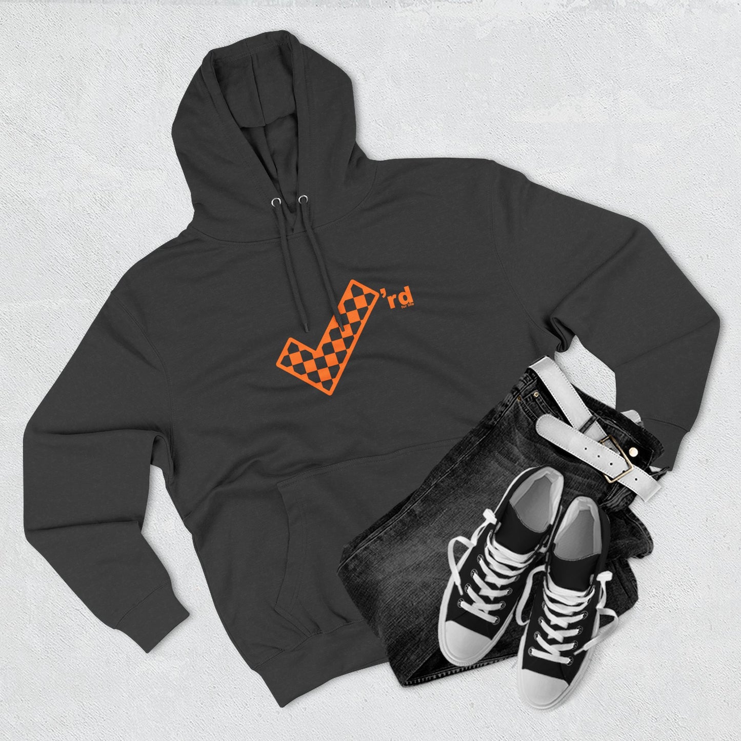 Check'rd for Life- Fleece Hoodie