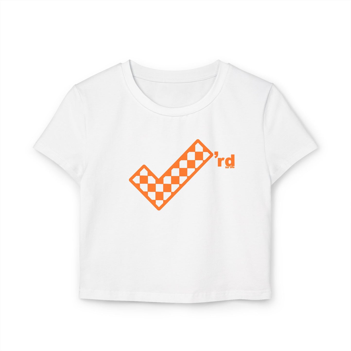 Check'rd for Life - Crop Tee