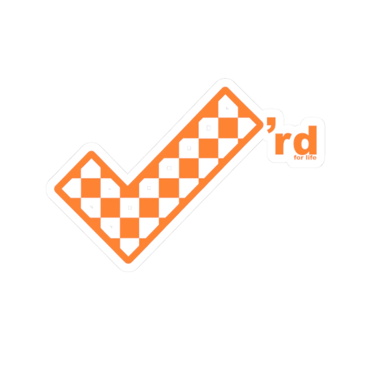 Check'rd for Life Sticker